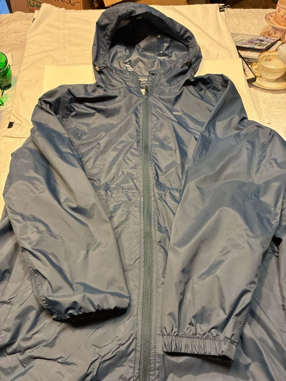 33,000ft Women's Lightweight Hooded Windbreaker Rain Jacket, Blue